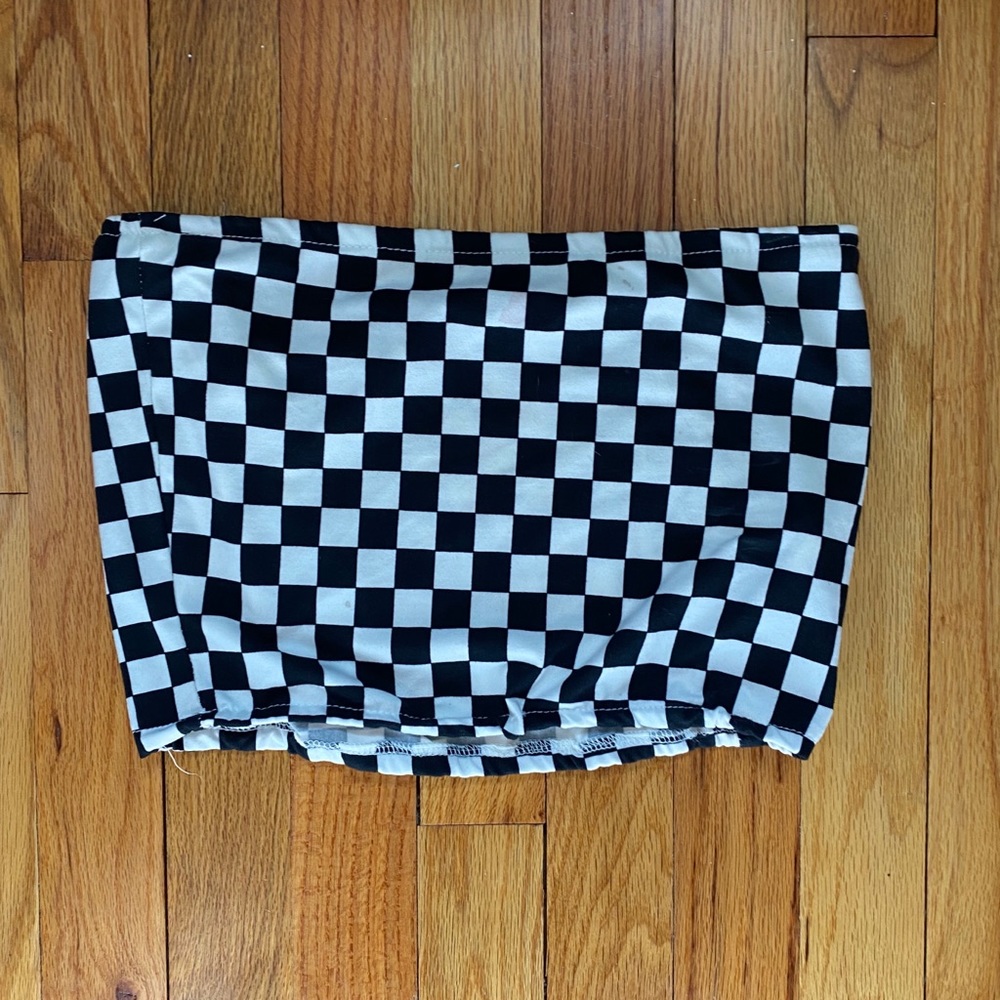 Checkered Tube Top
